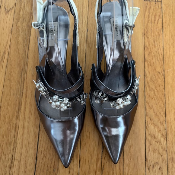 DOROTHEE SCHUMACHER Silver Slingbacks - Sz 39 - Picture 3 of 9